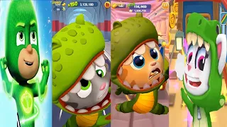 TALKING TOM GOLD RUN 1VS 2 Panda Run Dino Tom VS Dino Ginger Danni the Dino VS PJ Masks Power Heroes