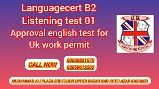 LanguageCert b2 listening Test 1