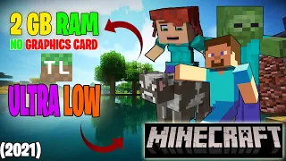 how to play minecraft on 2gb ram no graphics card pc / low end pc (2021)