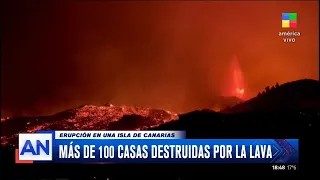 🇪🇸🌋 Erupción en España: 5.000 evacuados y 100 casas destruidas por la lava