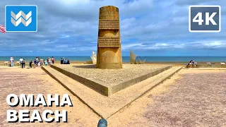 [4K] Omaha Beach WW2 D-Day Landing Site in Normandy France 🇫🇷 Walking Tour & Travel Guide 🎧