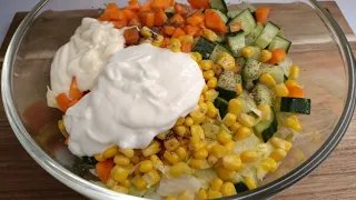 I never get tired of eating this salad! delicious salad in 5 minutes