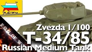 Review | Zvezda T-34/85 1/100 (15mm) | WWII