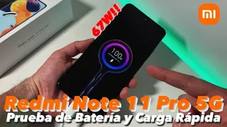 La BATERÍA del Redmi Note 11 Pro 5G Es BRUTAL ⚡️ Prueba de Carga Rápida a 67W!!