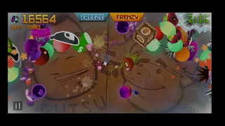 Fruit Ninja Remix V9.2 - Gameplay(with a twist!)(100 Fruit Combo!)