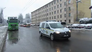 Convoy of National guard of Ukraine departuring to Patrol in Odessa