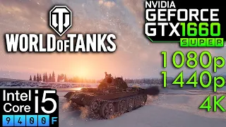 World of Tanks: Frontline - GTX 1660 Super  - i5 9400F - 1080p - 1440p - 4K Gameplay Benchmark