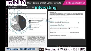 Trinity College London - ISE I (B1) Integrated Reading & Writing ||Sample Paper 1|Tips | UKVI