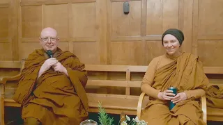 Ajahn Brahm: "Embracing Anxiety and Fear" Guided Meditation,Dhamma Talk,Q&A in Oxford QMH 17.11.23