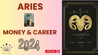 ARIES 2024 Money & Career Yearly Tarot Reading| LUCK on your side|  Money Increases from all Sources