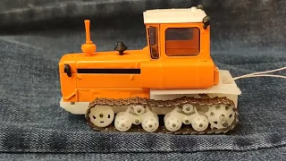 Preview, the first test of the DT-75M tractor model, scale 1:43, Hachette, I build an RC model