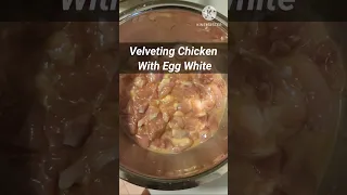 #Velveting #Chicken with #egg #white