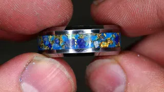 How to Make a Tungsten Lapis Lazuli Ring - Detailed Ring Making Tutorial