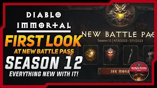 First Look at New Battle Pass Season 12 - Everything New - Skin, Avatar, Portal - Diablo Immortal