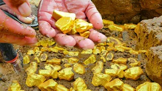 Treasure Hunting! Digging for Treasure worth Million $$ from Gold Nuggets at River, Mining Exciting.