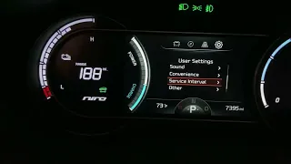 Kia Niro EV eNiro Service Indicator reset