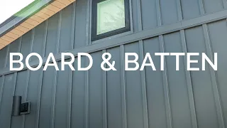 Board and batten vinyl garage time lapse.