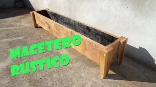 Macetero rustico de madera - Rustic planter