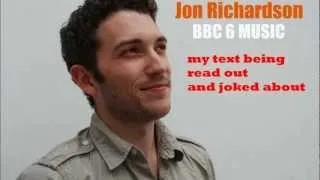 Jon Richardson BBC 6 Music - My Text Being Read Out