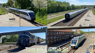 Tog på Langå St. | Trains at Langaa St. (MX 1023 & 1812/1833 med Godstog!!)
