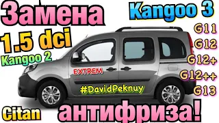 Замена АНТИФРИЗА РЕНО КЕНГО 3 1.5 dci. Kangoo 2. Citan. Scenic 3. Megane 3. Clio 4 Antifreeze change