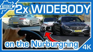 GR YARIS vs. AMG C63s with PRIOR PD65CC Widebody Kit - TWO WIDEBODIES on NÜRBURGRING NORDSCHLEIFE 4K