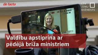 Valdību apstiprina ar pēdējā brīža ministriem