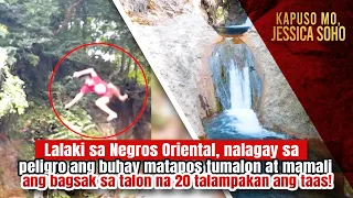 Lalaki, tumalon at namali ang bagsak sa talon na 20 talampakan ang taas! | Kapuso Mo, Jessica Soho