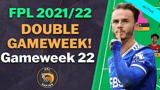 FPL DOUBLE GAMEWEEK 22 CONFIRMED | INITIAL THOUGHTS: FREE HIT TIME? | Fantasy Premier League 2021/22