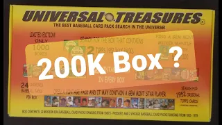 200K BOX ? 2013 UNIVERSAL TREASURES VINTAGE BASEBALL BOX SEARCHING FOR 2 1952 TOPPS WAX PACKS MANTLE