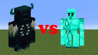 Warden VS Diamond Golem In Minecraft!