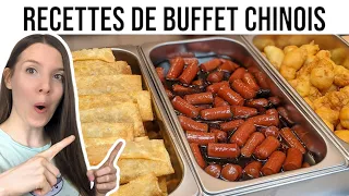 ON FAIT 3 RECETTES DE BUFFET CHINOIS CANADIEN: SAUCISSES EN SIROP, BOULES DE POULET ET EGG ROLLS!