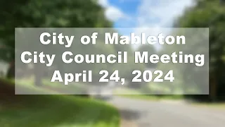 City of Mableton - City Council Meeting - April 24, 2024