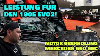 LEVELLA | Leistung für den Mercedes 190E EVO2! + Kompletter Neuaufbau 560 SEC Motor