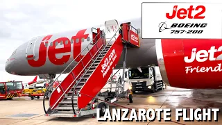 (4K HDR) Jet2.com Boeing 757-200 Flight Manchester Airport - Lanzarote