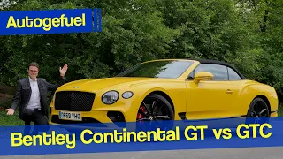 2020 Bentley Continental GT Coupé vs GTC Cabriolet V8 REVIEW - Autogefuel