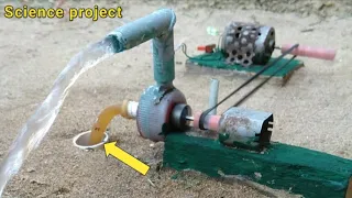 How to make water pump science project | Awesome motor | Science exhibition wheat water pump