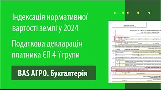Індексація нормативної вартості землі та заповнення Податкової декларації платника ЄП 4 групи - 2024