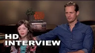 What Maisie Knew: Alexander Skarsgard and Onata Aprile Official Interview | ScreenSlam