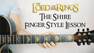 Shire Music (Concerning Hobbits) 🎸 Finger-Style Lesson (TAB, Play-Along) Lord Of The Rings