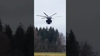 German Sikorsky CH-53G Transport Helicopter Landing.