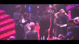 160217 BTS JIN& EXO D.O.  INTERACTION!