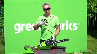 Цепная пила аккумуляторная Greenworks GD40CS15 40V (артикул 2005707)