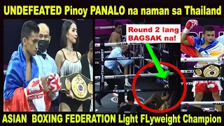 Undefeated Pinoy Boxer PANALO 2nd Round Knockout sa Thailand | John Michael Zulueta Asian Champion