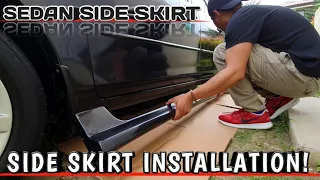 SIDE SKIRT INSTALLATION | SEDAN | #4KRESOLUTION