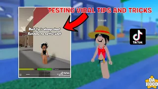 Testing Viral TikTok Tips and Tricks In Da Hood Part 2