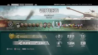 World of Tanks console - STA 1 2,5k damage 2 kills