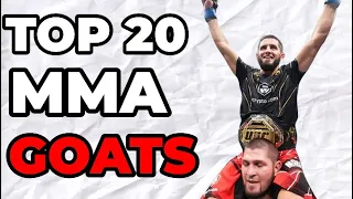 Top 20 Best MMA Fighters of All Time