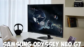 Крутой монитор Samsung Odyssey Neo G7 43 дюйма первый обзор на русском