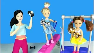 КТО ЛУЧШАЯ ГИМНАСТКА? Мультик #Барби Школа Гимнастика для девочек Играем в Куклы